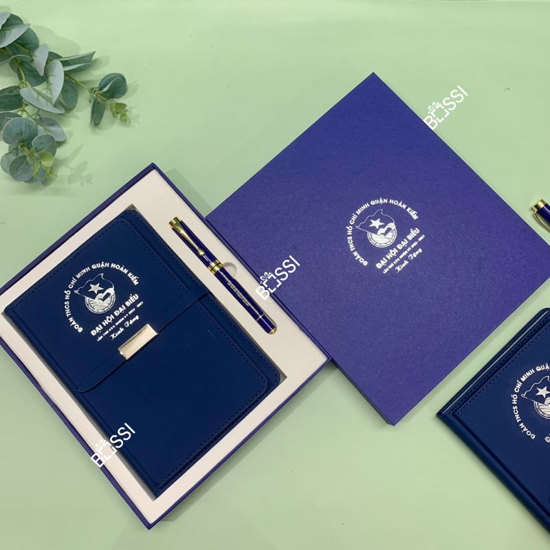 Bộ Giftset 2 SP sổ bút logo ĐẠI HỘI ĐẠI BIỂU