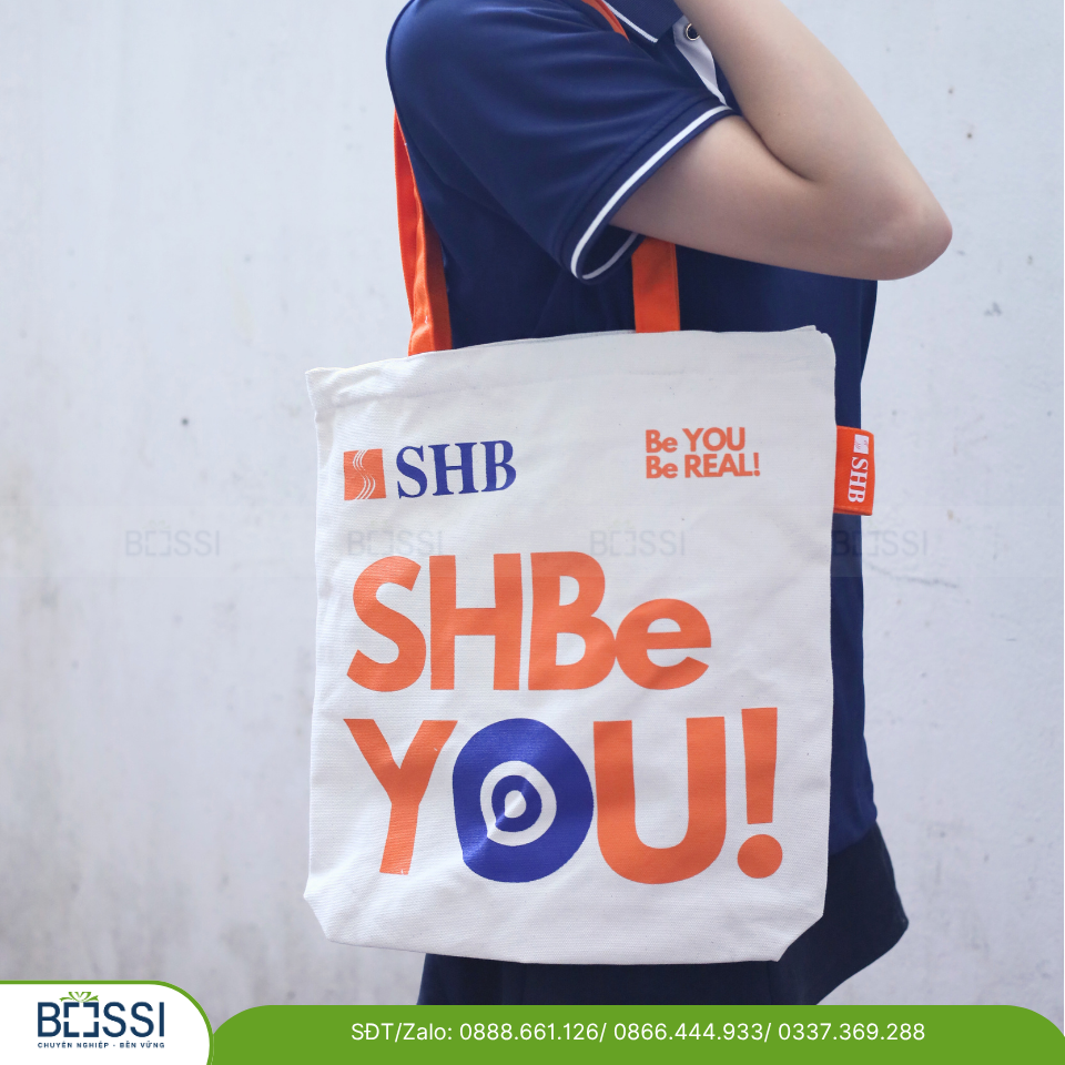 Túi Tote Vải In Logo SHB