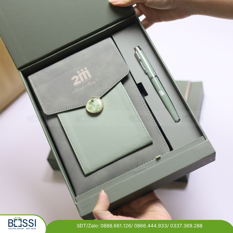 Giftset Sổ Bút logo 2M