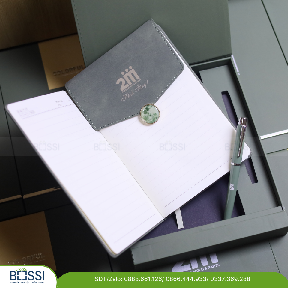 Giftset Sổ Bút logo 2M