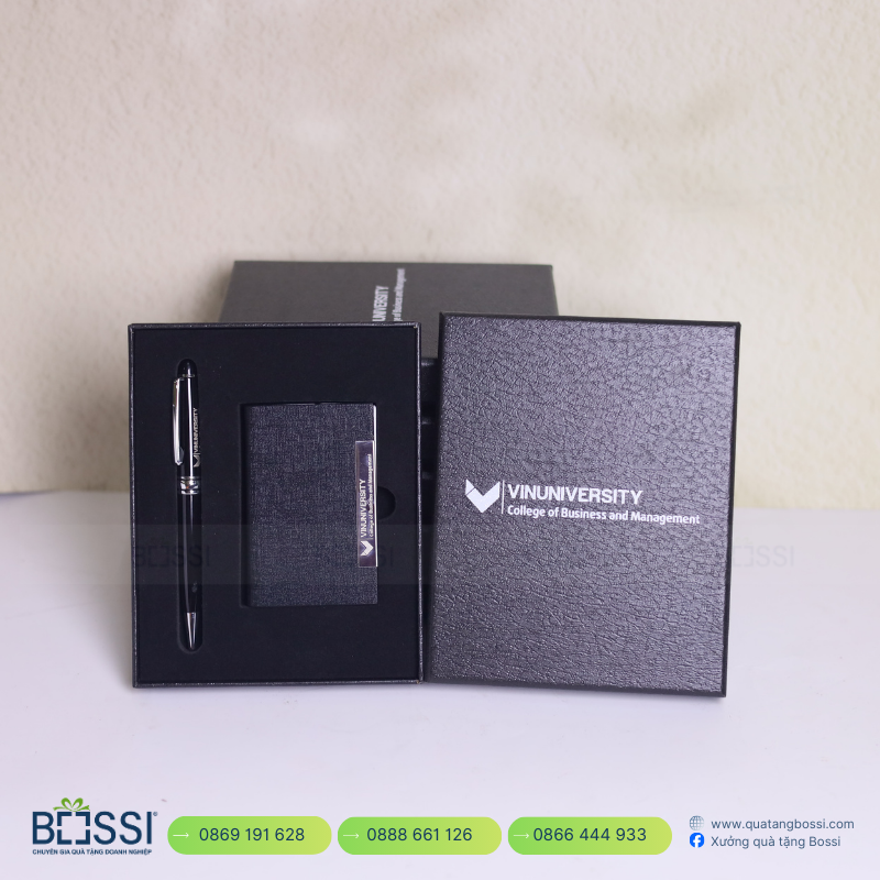 Giftset Bút + Túi Đựng Thẻ VinUni