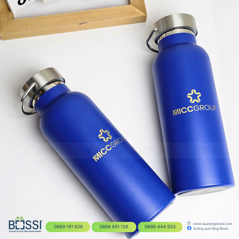 BGN 500ml inox304 nhiệt độ in logo Rikkei Bình Giữ Nhiệt MICGROUP 500ml